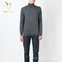 Cashmere Inverno Camisola Cinza De Cimento Para Homens